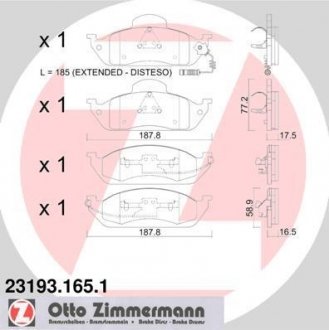 Колодки дискового тормоза ZIMMERMANN 23193.165.1