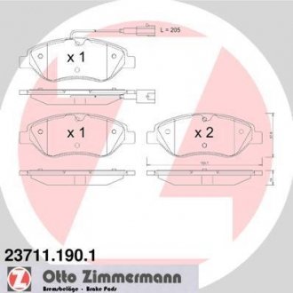 Автозапчастина ZIMMERMANN 23711.190.1 (фото 1)