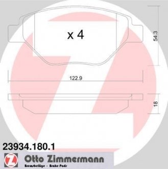 Автозапчастина ZIMMERMANN 23934.180.1