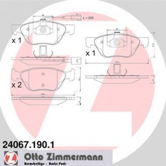 Автозапчастина ZIMMERMANN 24067.190.1