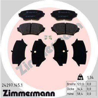 KLOCKI HAMULC. MAZDA MX-5 05-14 PRZУD (OE-NFY73323Z) ZIMMERMANN 24297.145.1