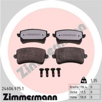 Колодки гальмівні, дискові ZIMMERMANN 24606.975.1