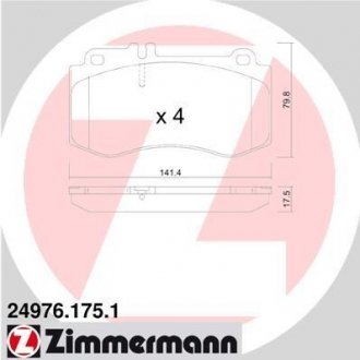 Автозапчастина ZIMMERMANN 24976.175.1