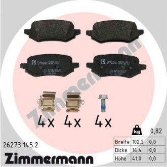 KLOCKI HAMULC. FORD PUMA 19- TYŁ ZIMMERMANN 262731452