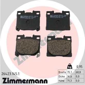 KLOCKI HAM./PRZ/ TOYOTA YARIS 1.6 20- ZIMMERMANN 264231451