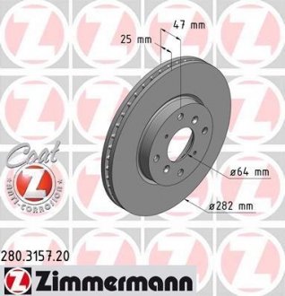 Тормозной диск ZIMMERMANN 280315720