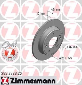 Тормозной диск - (584113X300) ZIMMERMANN 285.3528.20