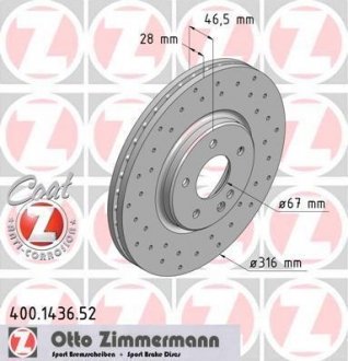 Автозапчастина ZIMMERMANN 400.1436.52