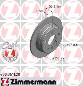 Диск тормозной ZIMMERMANN 400361120