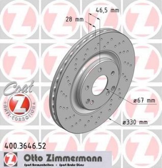 Автозапчастина ZIMMERMANN 400.3646.52