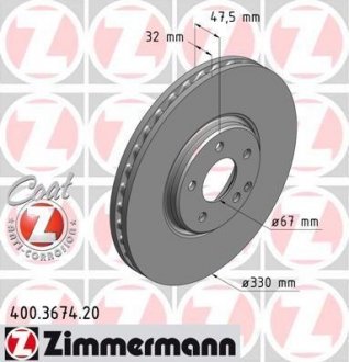 Автозапчастина ZIMMERMANN 400.3674.20