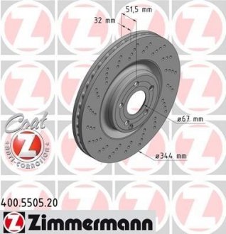 Тормозной диск - ZIMMERMANN 400.5505.20