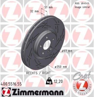 TARCZA HAMULC. MERCEDES C117 CLA AMG 13- PP ZIMMERMANN 400551655