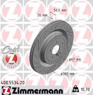 Тормозной диск - (A2314230212) ZIMMERMANN 400553420