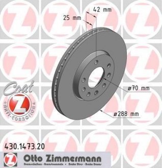 Гальмівний диск ZIMMERMANN 430.1473.20 (фото 1)