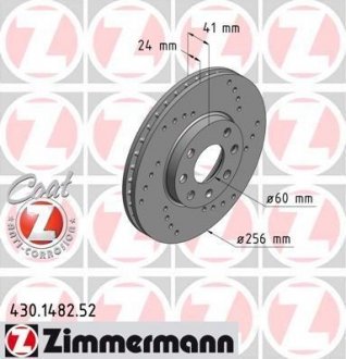 Гальмівний диск ZIMMERMANN 430.1482.52