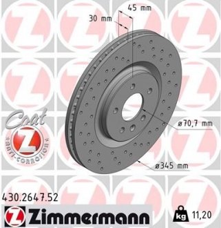 Автозапчасть ZIMMERMANN 430.2647.52