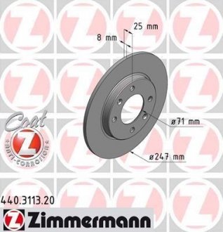 Гальмівний диск ZIMMERMANN 440311320 (фото 1)