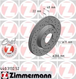 Тормозной диск ZIMMERMANN 440313252