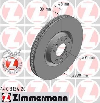 Тормозной диск ZIMMERMANN 440313420