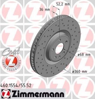 Автозапчасть ZIMMERMANN 460.1554.52