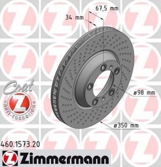 Тормозной диск ZIMMERMANN 460.1573.20