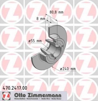 Диск тормозной ZIMMERMANN 470.2417.00 (фото 1)