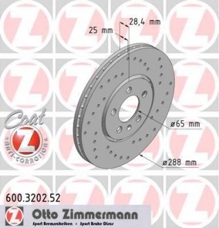 Автозапчастина ZIMMERMANN 600.3202.52 (фото 1)