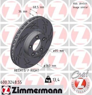 TARCZA HAMULC. VW TOUAREG 10- PP ZIMMERMANN 600324855