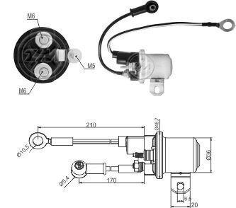 Втягуюче реле стартера ZM ZM1428