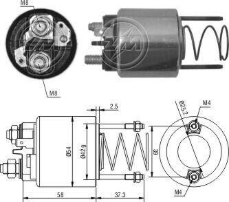 Втягуюче реле стартера ZM ZM1592