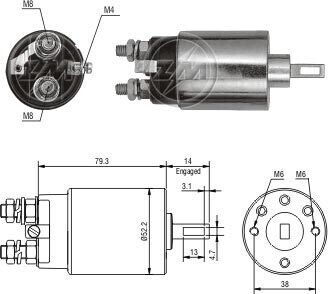 Втягуюче реле стартера ZM ZM1689