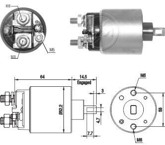 Реле втягивающего стартера ZM ZM1710