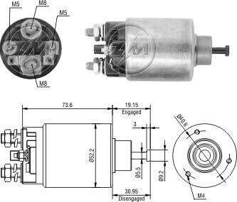 Втягуюче реле стартера ZM ZM1860