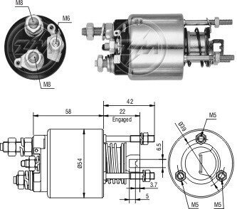 Втягуюче реле стартера ZM ZM2595