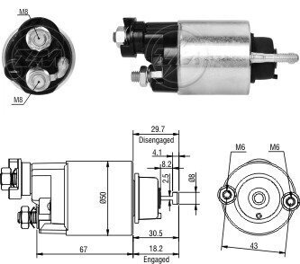 Втягуюче реле стартера ZM ZM2705