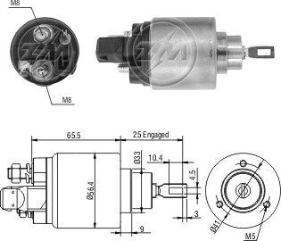 Втягуюче реле стартера ZM ZM2972