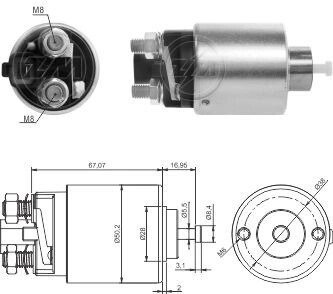 Реле втягивающего стартера ZM ZM2995