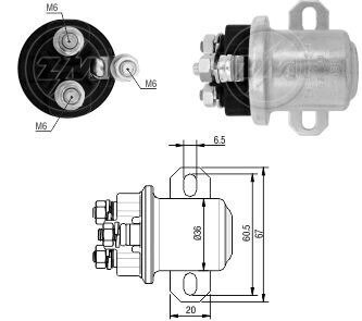 Реле втягивающего стартера ZM ZM3409