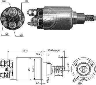 Реле втягивающего стартера ZM ZM3640