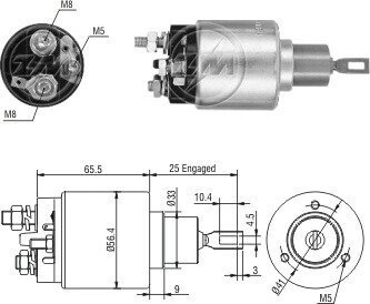 Втягуюче реле стартера ZM ZM3973