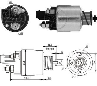 Реле втягуюче стартера ZM ZM4492