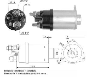 Реле втягивающего стартера ZM ZM462