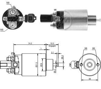 Втягуюче реле стартера ZM ZM4695