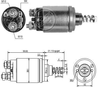 Реле втягивающего стартера ZM ZM542