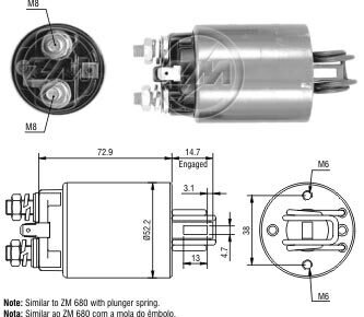 Втягуюче реле стартера ZM ZM 581