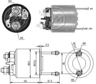 Реле втягивающего стартера ZM ZM592