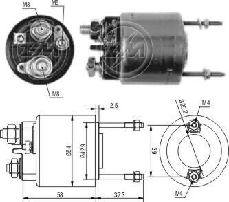 Реле втягивающего стартера ZM ZM596