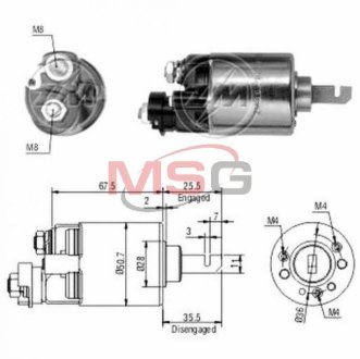 Реле втягивающего стартера ZM ZM604