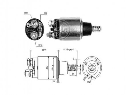 Втягуюче реле стартера ZM ZM648